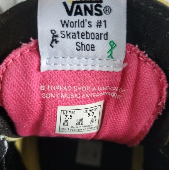 VANS x A TRIBE CALLED QUEST ATCQ Sk8 Hi Bonita Applebum Shoes Sz US M 7.5/ W 9 - Picture 10 of 11